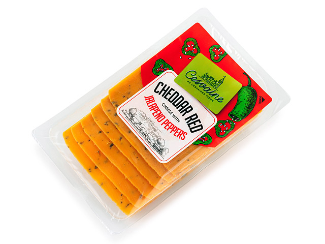 Cheddar Red s jalapeňos plátky 125g