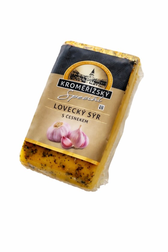 Kroměřížský speciál Lovecký sýr s česnekem 270g