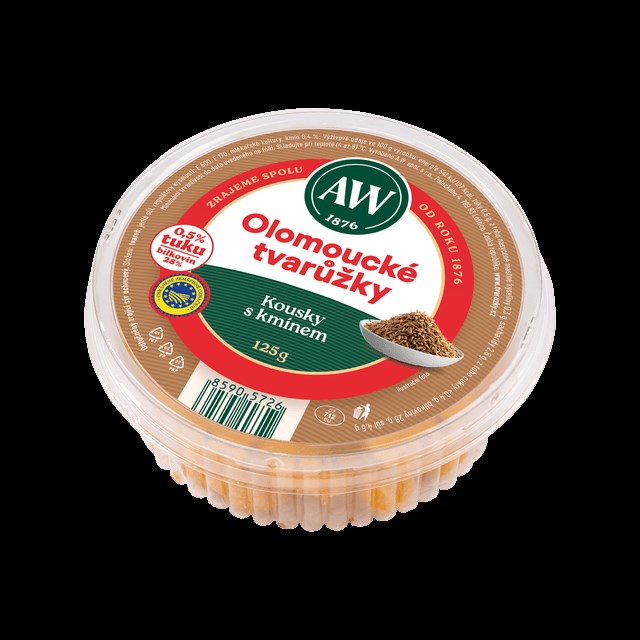 Olomoucké tvarůžky Kousky s kmínem 125g