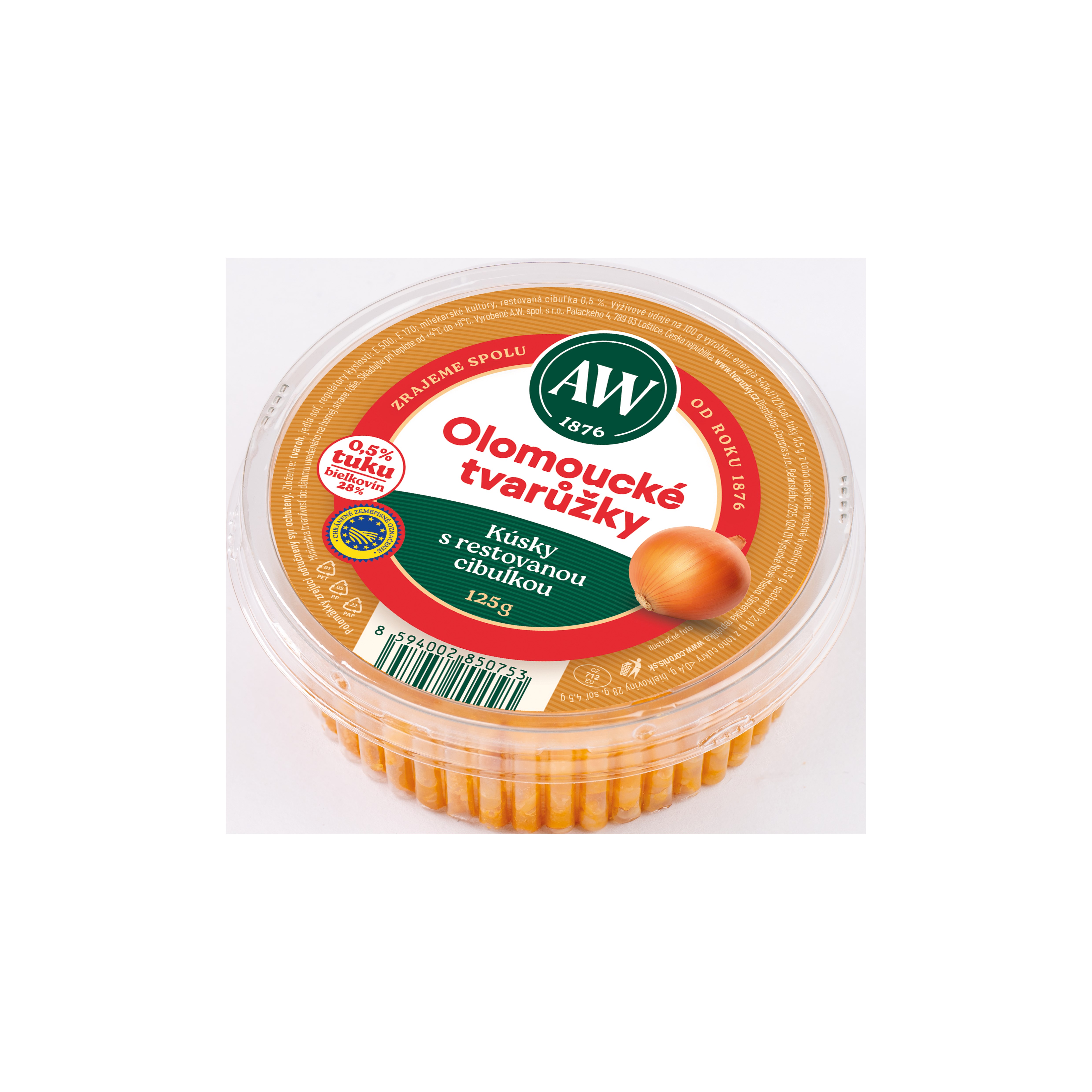 SK Olomoucké tvarůžky Kousky s restovanou cibulkou 125g