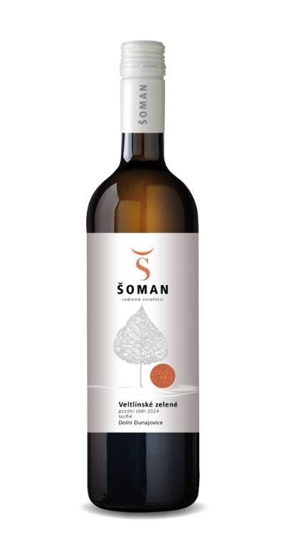 Veltlínské zelené, pozdní sběr 2024, Vinařství Šoman, 0,75 l